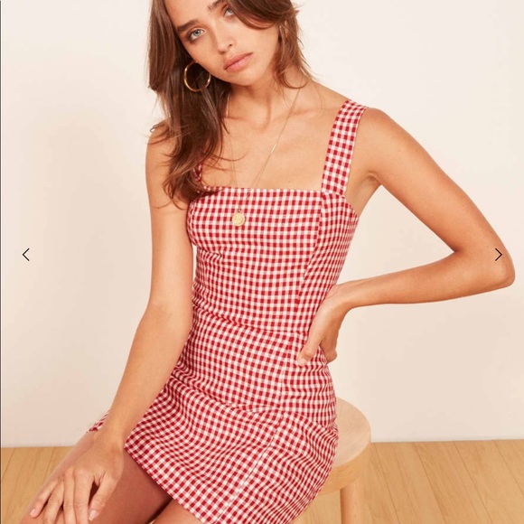 Reformation Dresses & Skirts - Brigitta Gingham Reformation Dress - worn once!